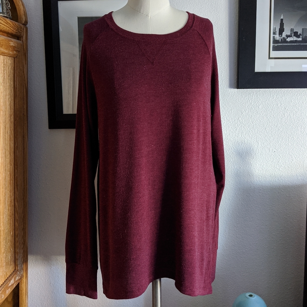 {Brandy Melville} Burgundy Pullover